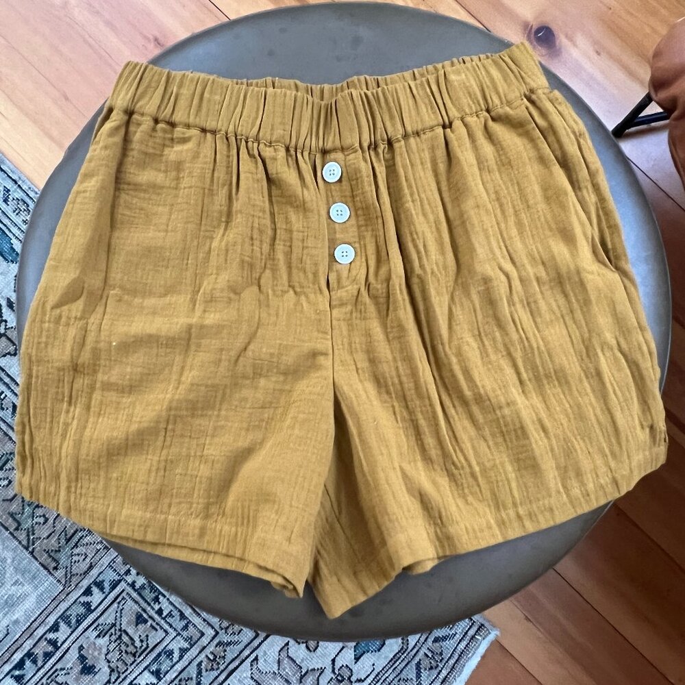Madewell High Waist Brown and Orange Summer Shorts